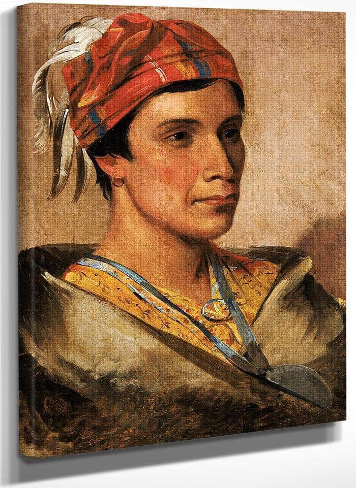 Bread, Chief Of The Tribe By George Catlin Fine Art Print