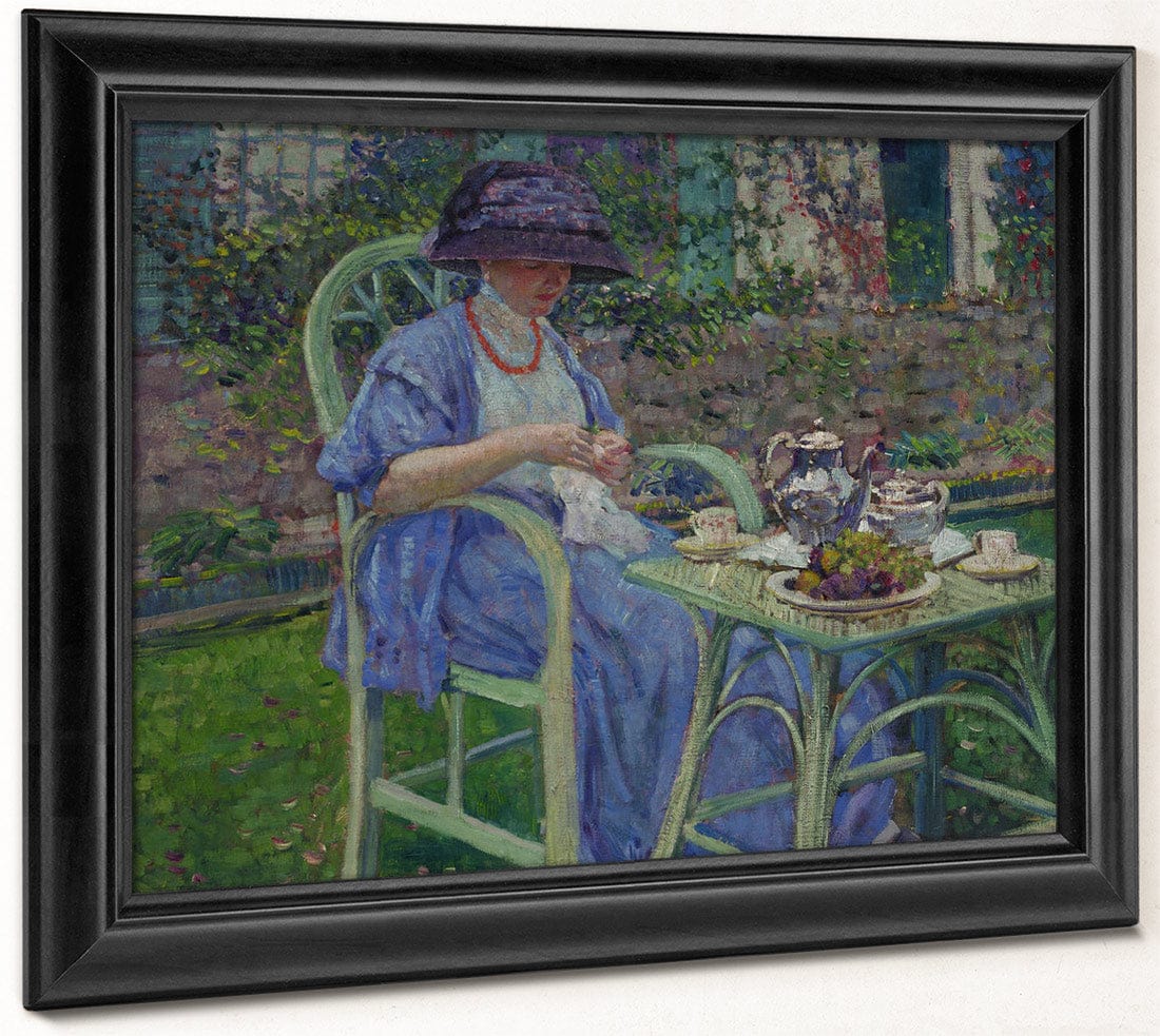 Breakfast In The Garden By Frederick Carl Frieseke Fine Art Print