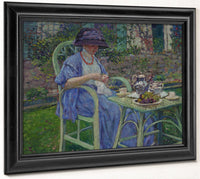 Breakfast In The Garden By Frederick Carl Frieseke Fine Art Print