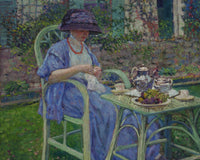 Breakfast In The Garden By Frederick Carl Frieseke Fine Art Print