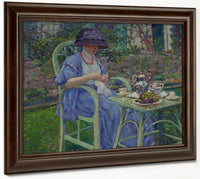 Breakfast In The Garden By Frederick Carl Frieseke Fine Art Print