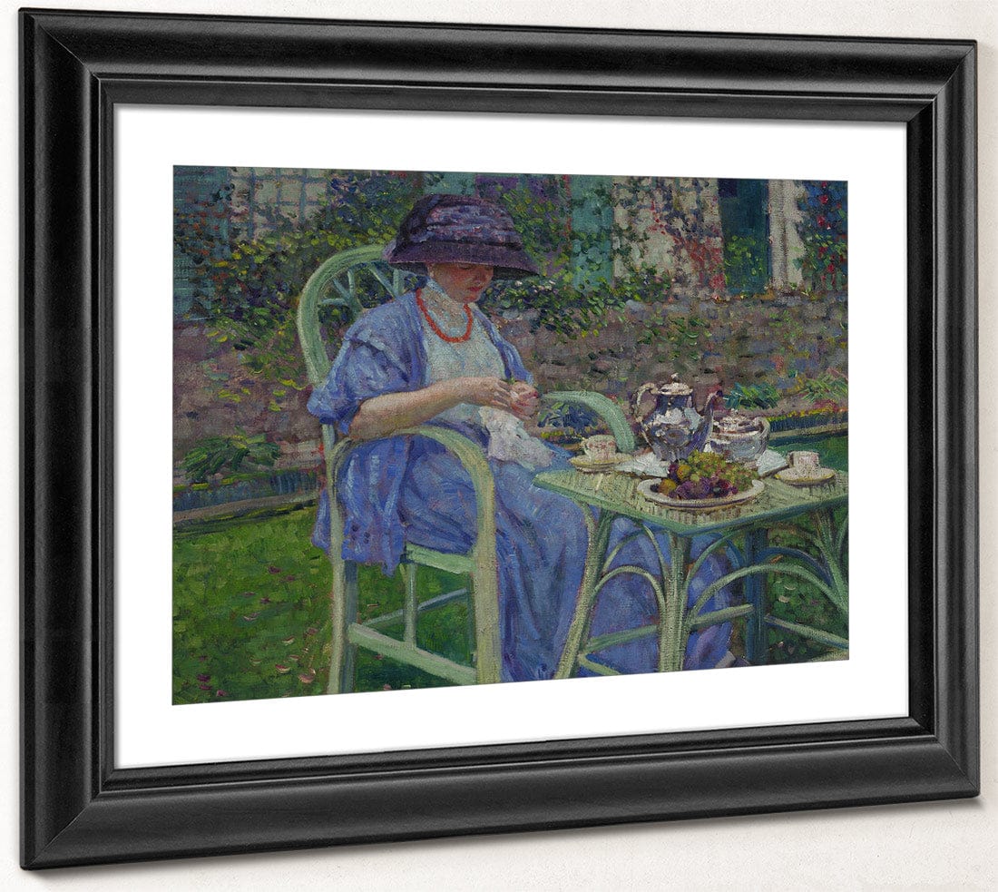 Breakfast In The Garden By Frederick Carl Frieseke Fine Art Print