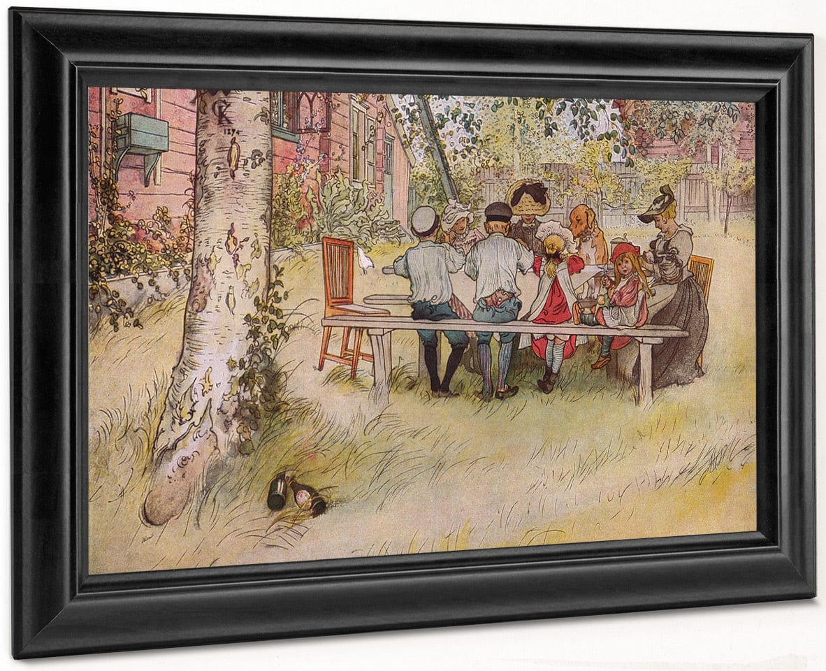 Breakfast Under The Big Birch By Carl Larsson Fine Art Print