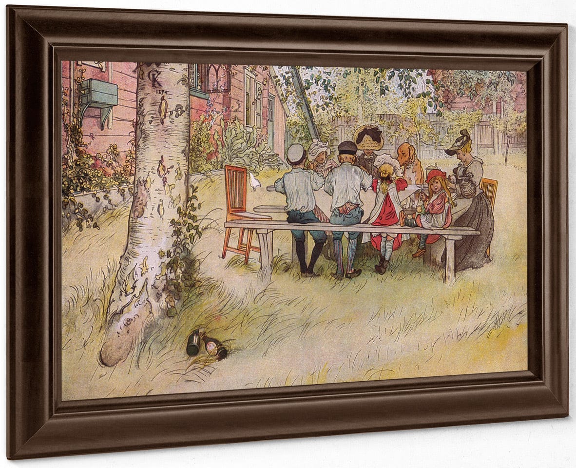 Breakfast Under The Big Birch By Carl Larsson Fine Art Print