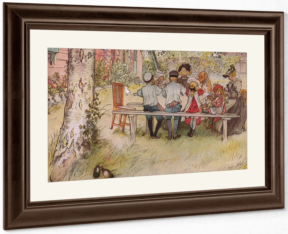 Breakfast Under The Big Birch By Carl Larsson Fine Art Print