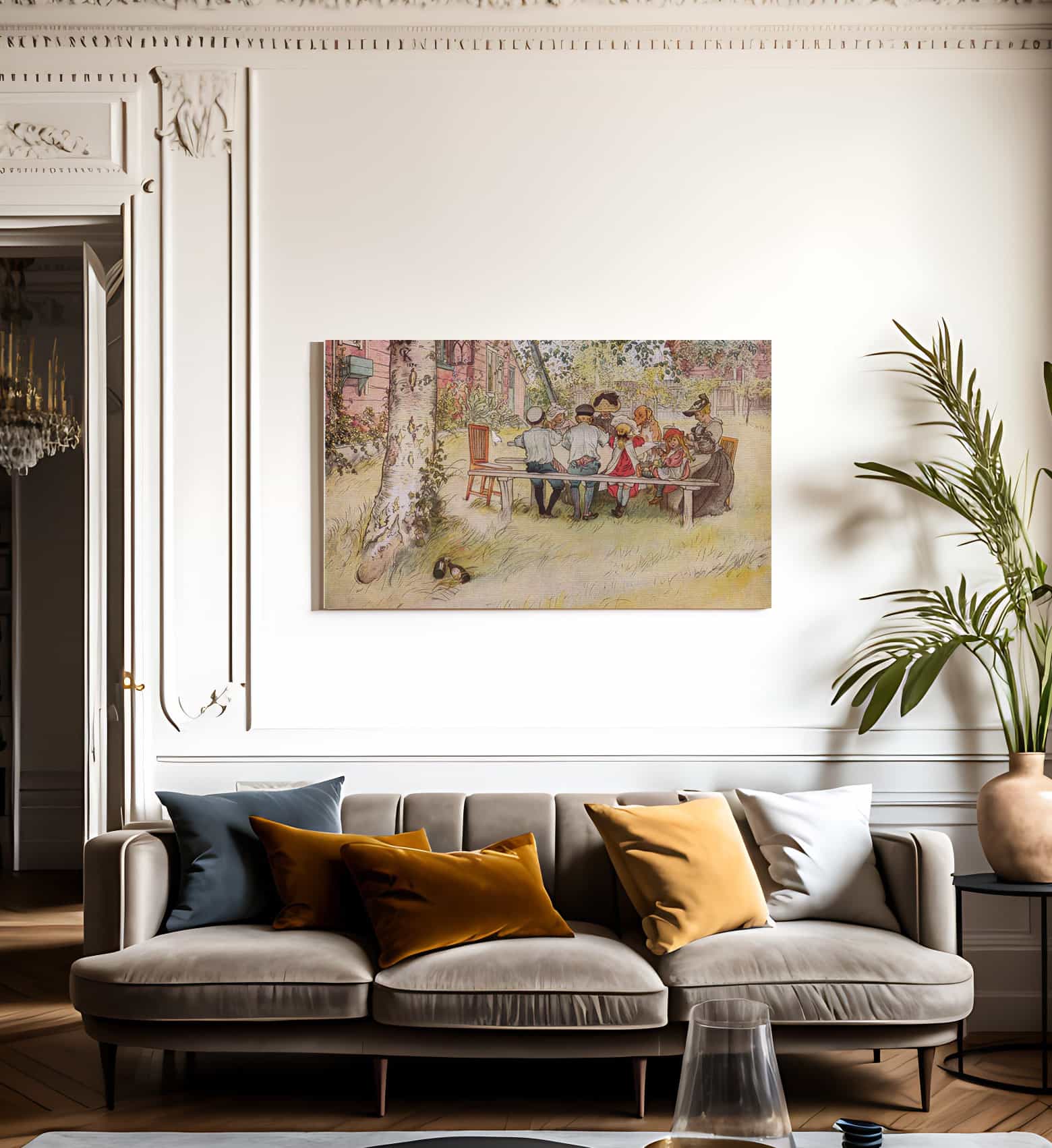 Breakfast Under The Big Birch By Carl Larsson Fine Art Print