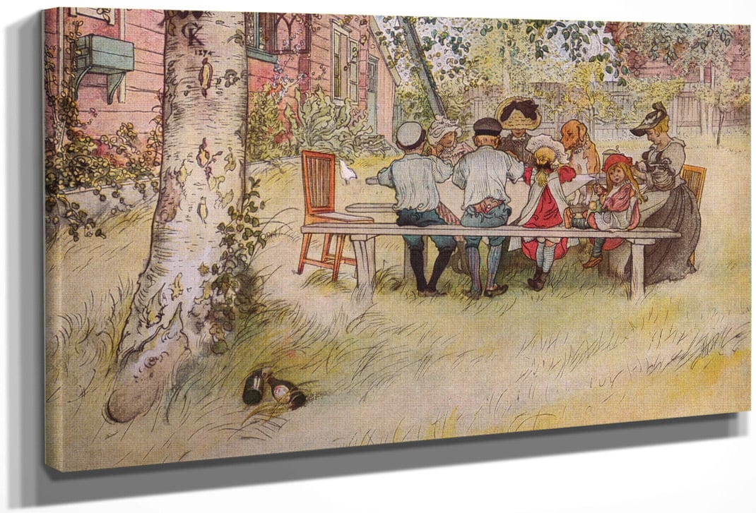 Breakfast Under The Big Birch By Carl Larsson Fine Art Print