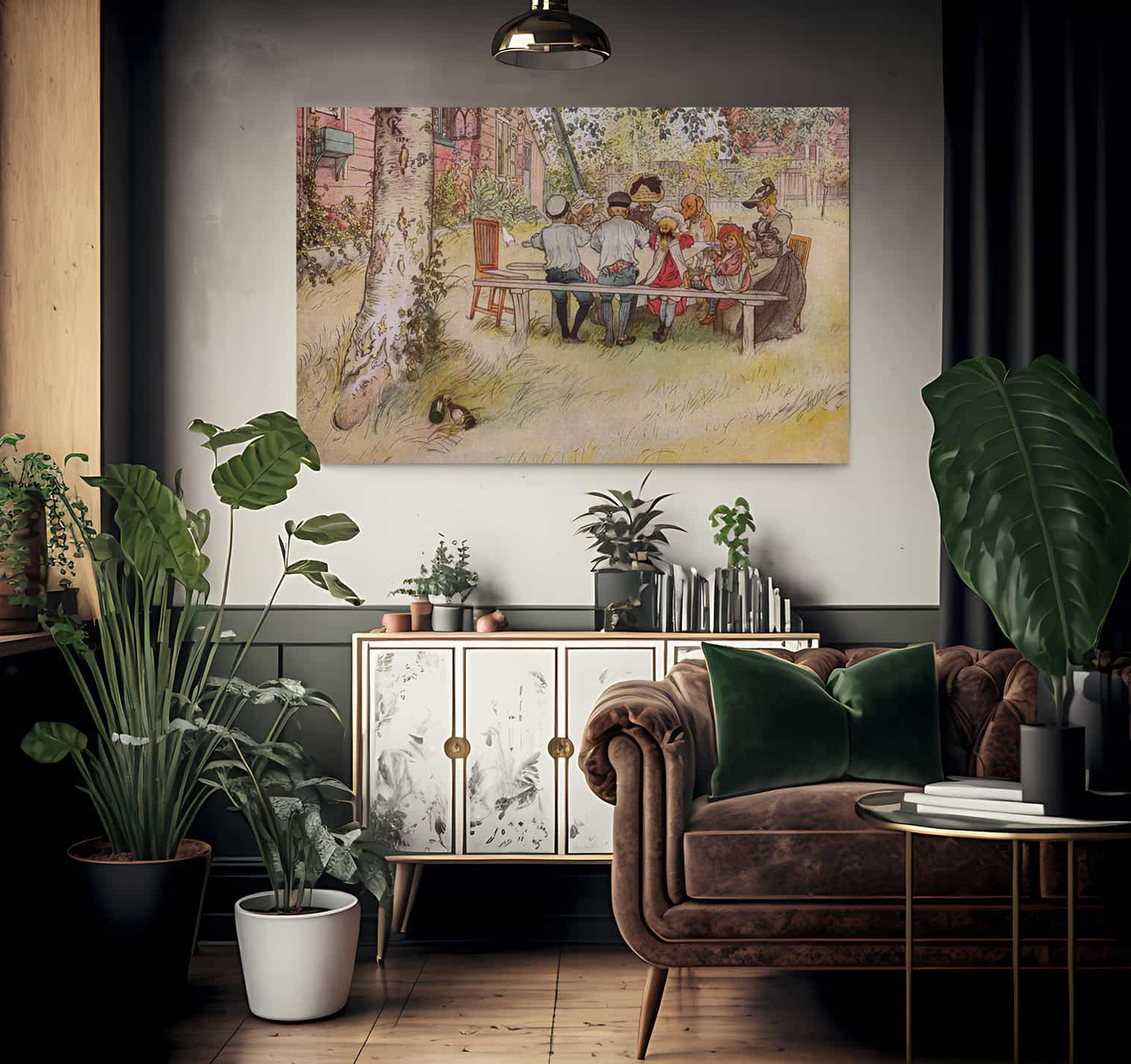 Breakfast Under The Big Birch By Carl Larsson Fine Art Print
