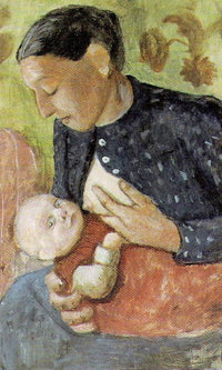 Breast Feeding Mother By Paula Modersohn Becker Fine Art Print