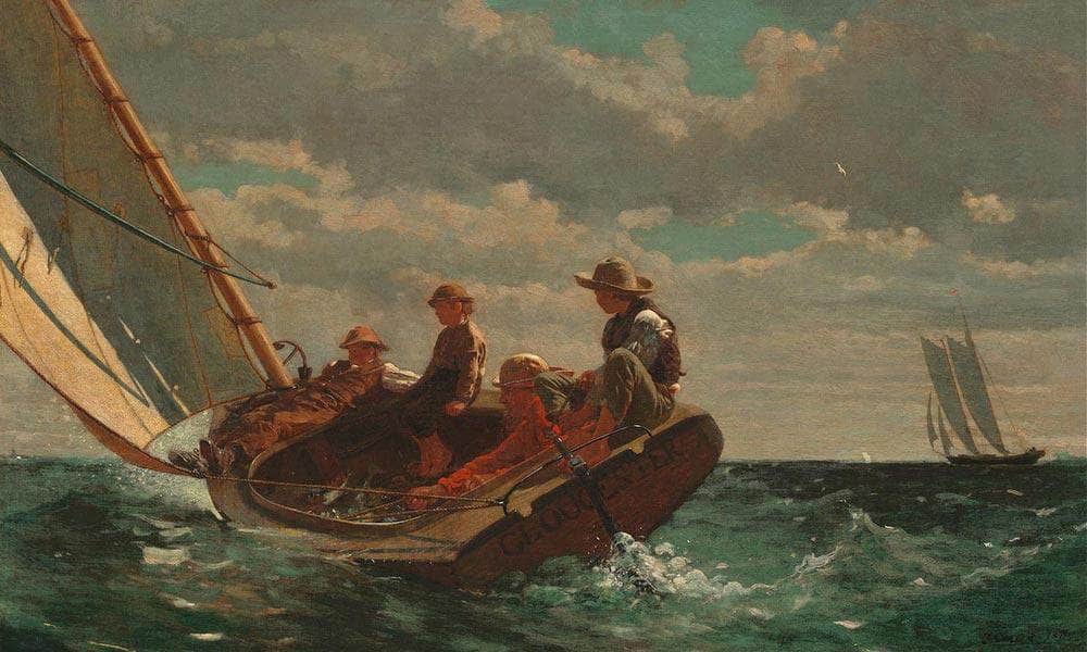Breezing By Up By (A By Fair By Wind) By Winslow Homer Fine Art Print