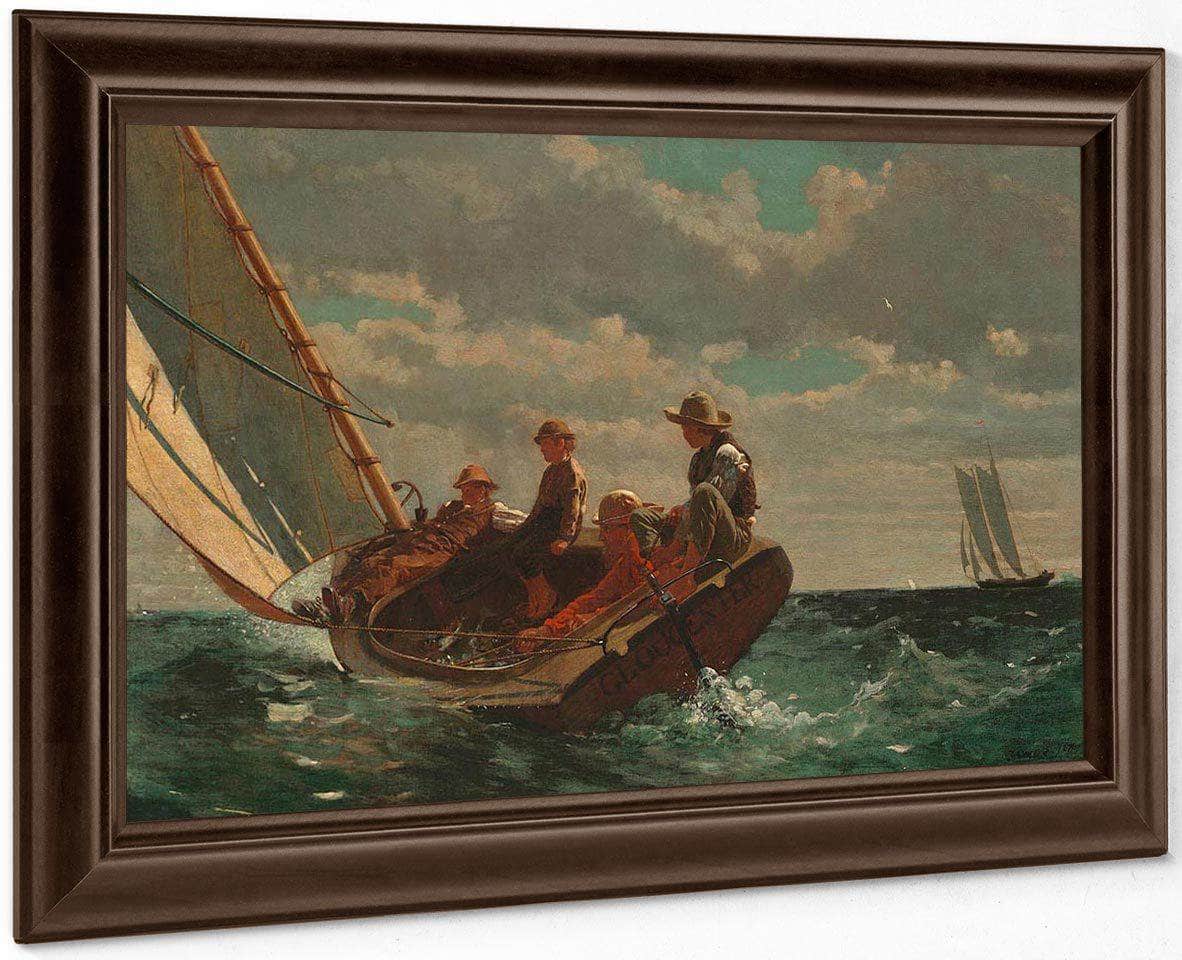 Breezing By Up By (A By Fair By Wind) By Winslow Homer Fine Art Print