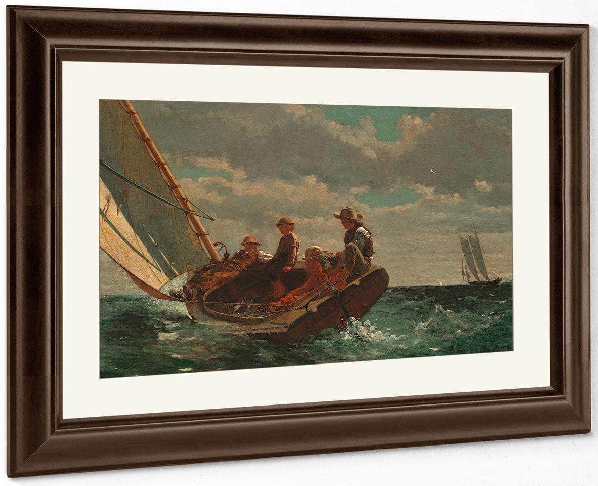 Breezing By Up By (A By Fair By Wind) By Winslow Homer Fine Art Print