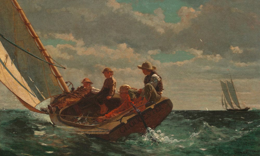 Breezing Up A Fair Wind 1876 By Winslow Homer Fine Art Print