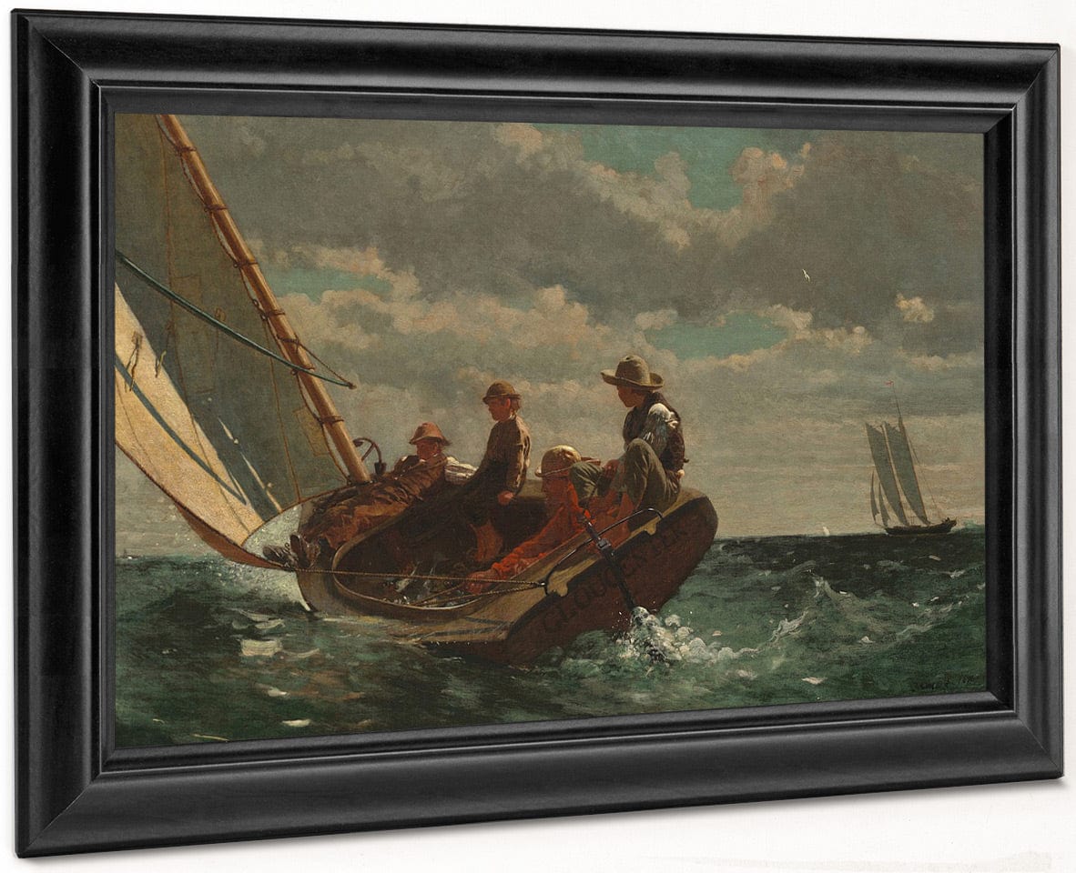 Breezing Up (A Fair Wind) By Winslow Homer Fine Art Print