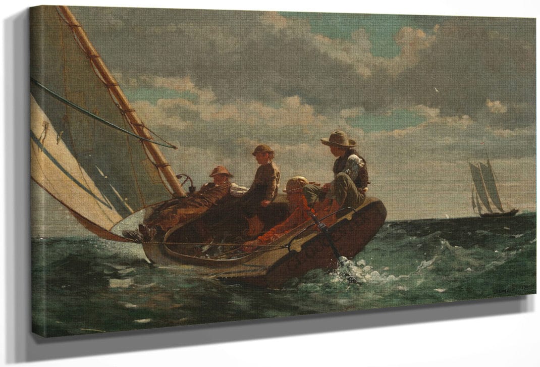 Breezing Up (A Fair Wind) By Winslow Homer Fine Art Print