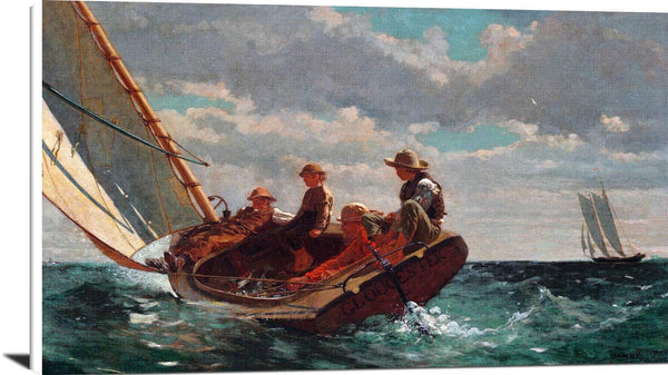 Breezing Up A Fair Wind Painting Winslow Homer Canvas Art Fine Art Print