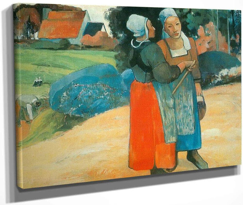 Breton Peasant Women By Paul Gauguin Fine Art Print