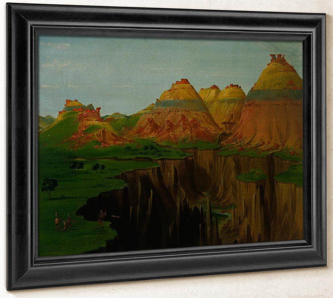 Brick Kilns, Clay Bluffs 1900 Miles Above St. Louis By George Catlin Fine Art Print