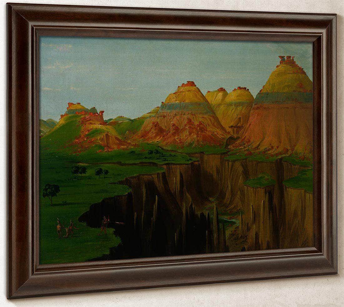 Brick Kilns, Clay Bluffs 1900 Miles Above St. Louis By George Catlin Fine Art Print