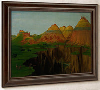 Brick Kilns, Clay Bluffs 1900 Miles Above St. Louis By George Catlin Fine Art Print