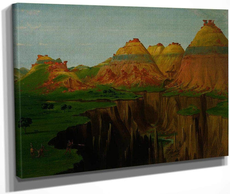 Brick Kilns, Clay Bluffs 1900 Miles Above St. Louis By George Catlin Fine Art Print