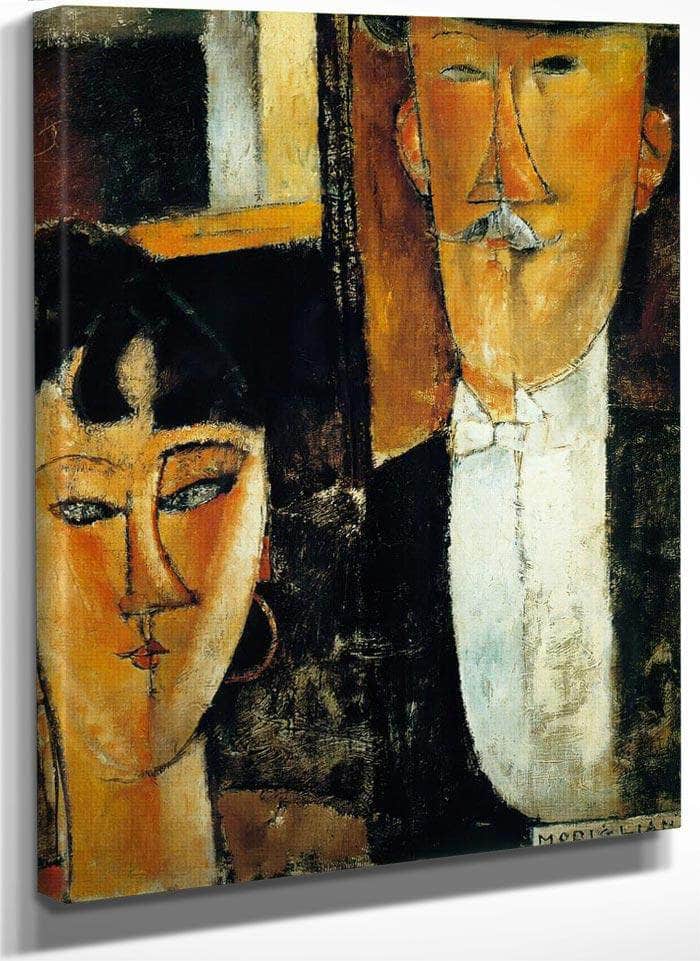 Bride And Groom 191516 By Amedeo Modigliani Fine Art Print
