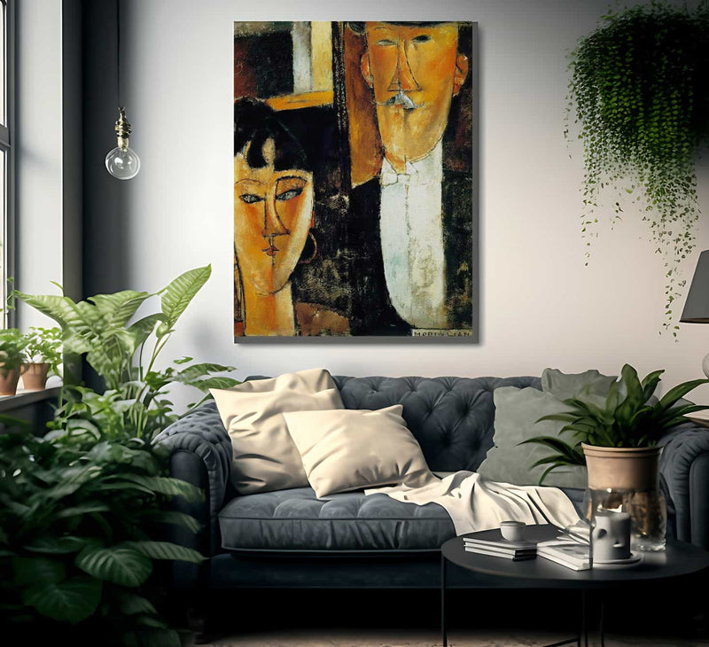Bride And Groom 191516 By Amedeo Modigliani Fine Art Print