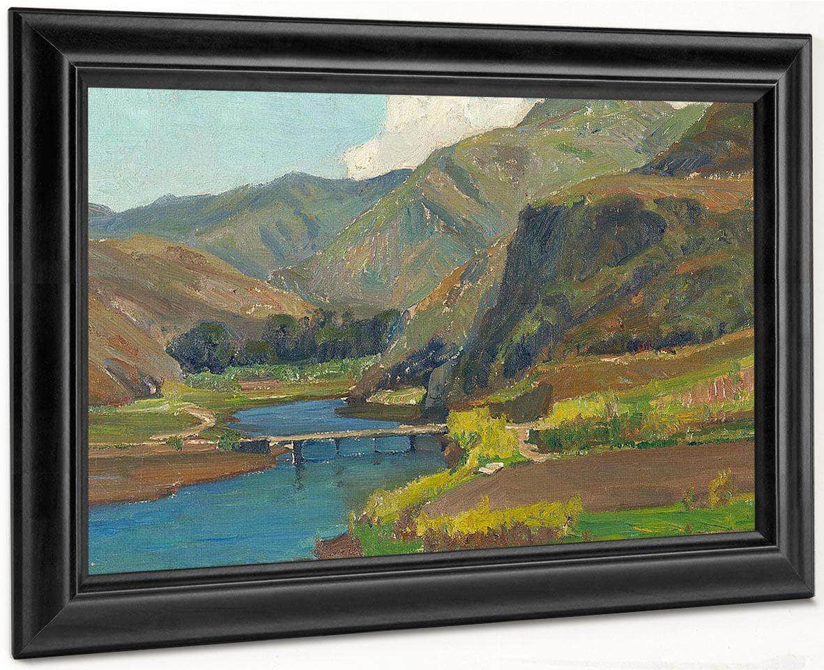 Bridge At Aliso Canyon By William Wendt Fine Art Print