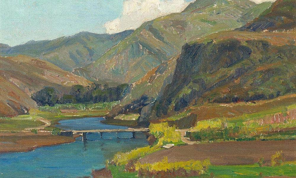 Bridge At Aliso Canyon By William Wendt Fine Art Print