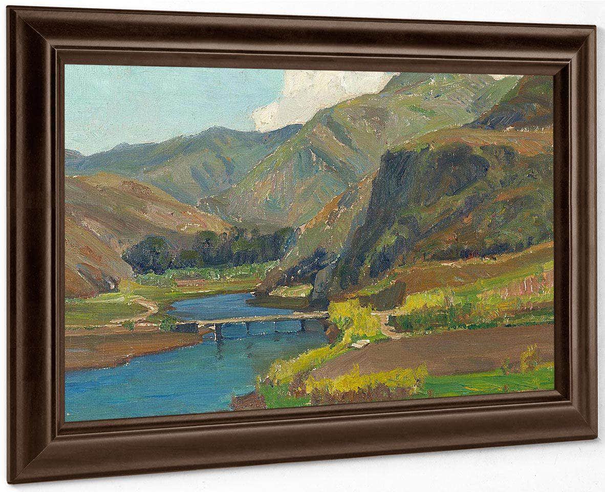 Bridge At Aliso Canyon By William Wendt Fine Art Print