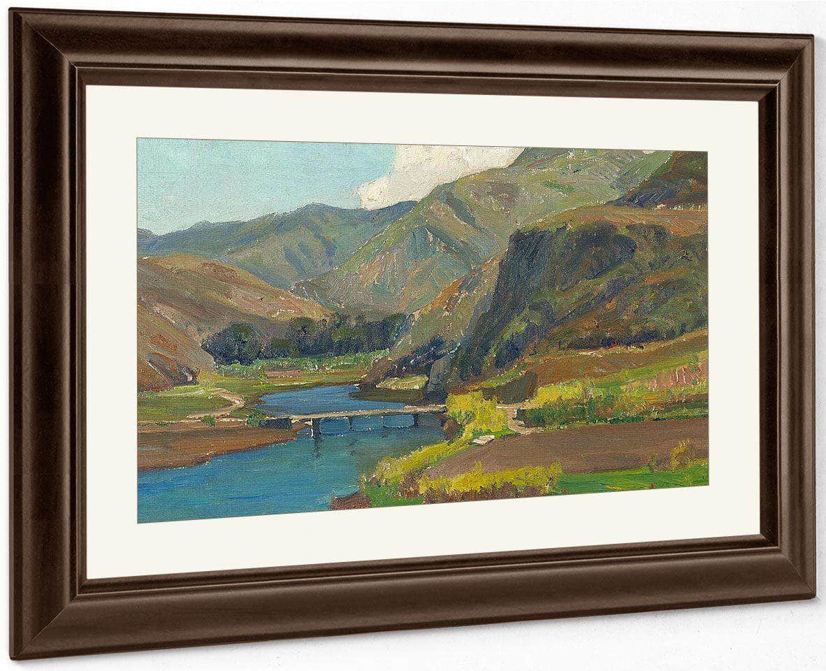 Bridge At Aliso Canyon By William Wendt Fine Art Print