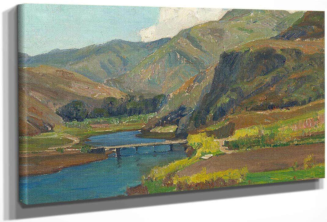 Bridge At Aliso Canyon By William Wendt Fine Art Print