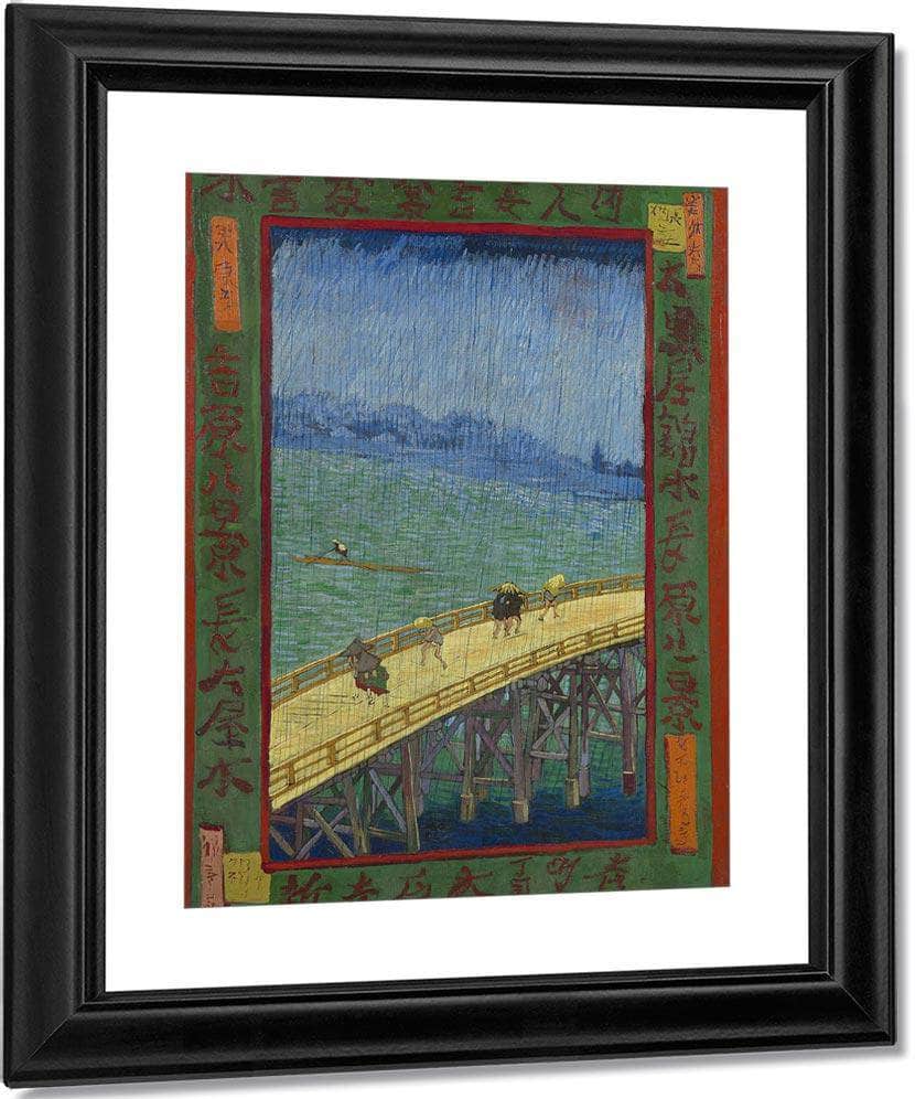 Bridge In The Rain After Hiroshige By Vincent Van Gogh Fine Art Print