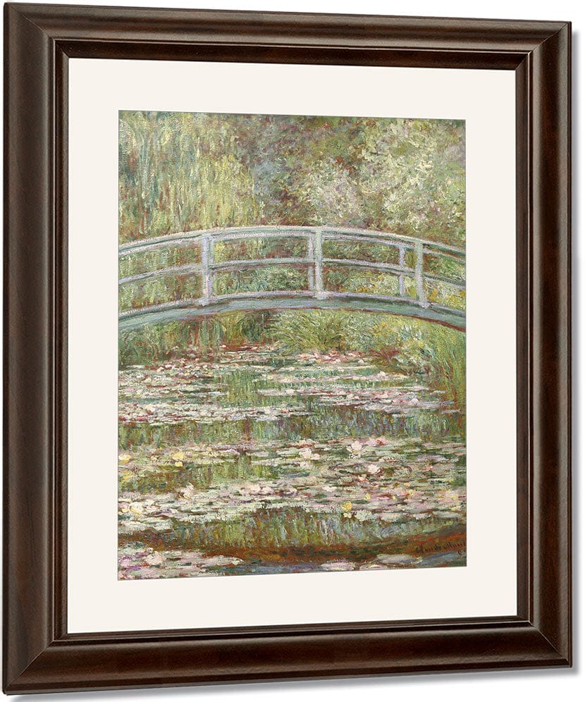 Bridge Over A Pond Of Water Lilies By Claude Monet Fine Art Print