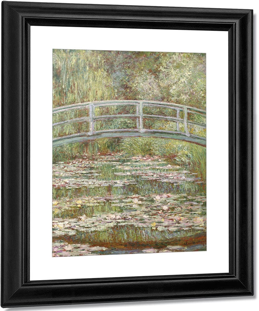 Bridge Over A Pond Of Water Lilies By Claude Monet Fine Art Print