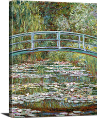 Bridge Over A Pond Of Water Lilies Painting Claude Monet Canvas Art Fine Art Print