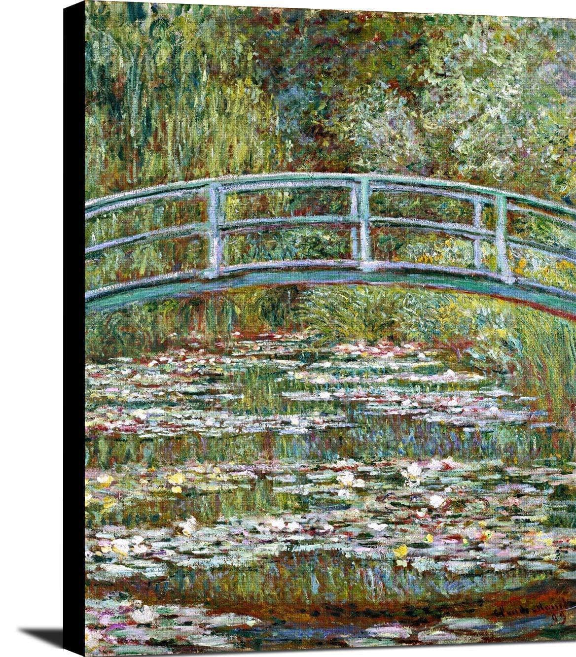 Bridge Over A Pond Of Water Lilies Painting Claude Monet Canvas Art Fine Art Print