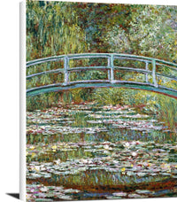 Bridge Over A Pond Of Water Lilies Painting Claude Monet Canvas Art Fine Art Print