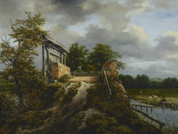 Bridge With A Sluice By Jacob Van Ruisdael Fine Art Print