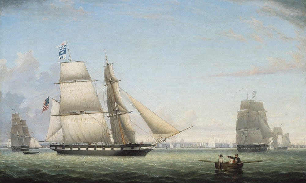 Brig Antelope By Fitz Henry Lane Fine Art Print