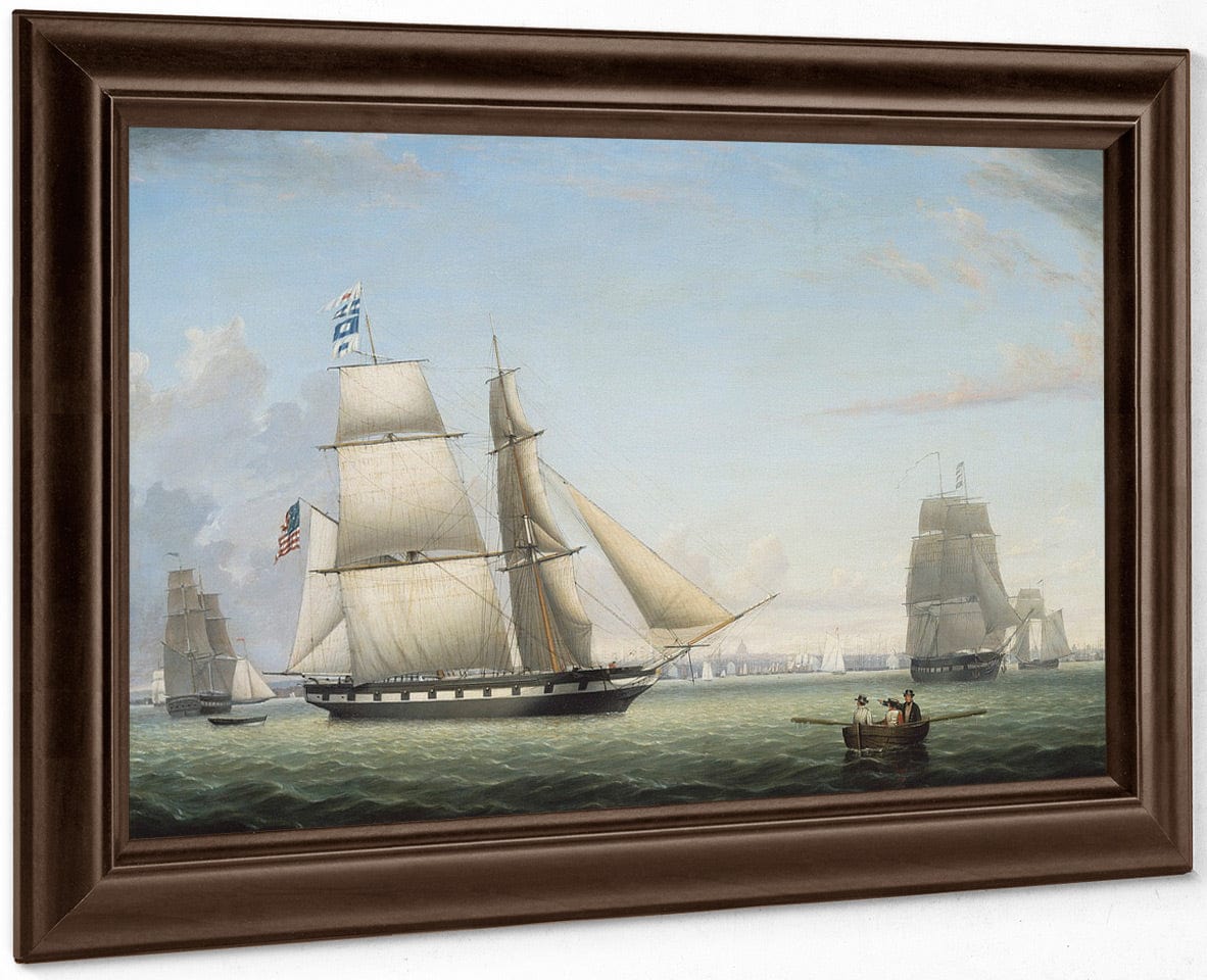 Brig Antelope By Fitz Henry Lane Fine Art Print