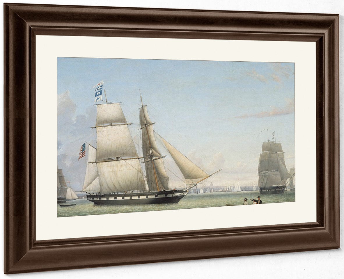 Brig Antelope By Fitz Henry Lane Fine Art Print