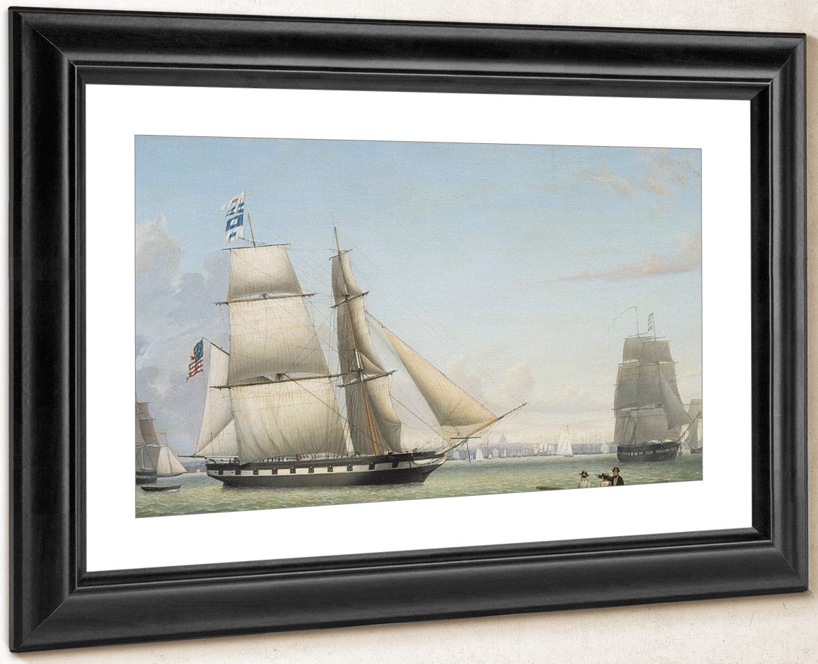 Brig Antelope By Fitz Henry Lane Fine Art Print