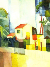 Bright House Ii By August Macke Fine Art Print