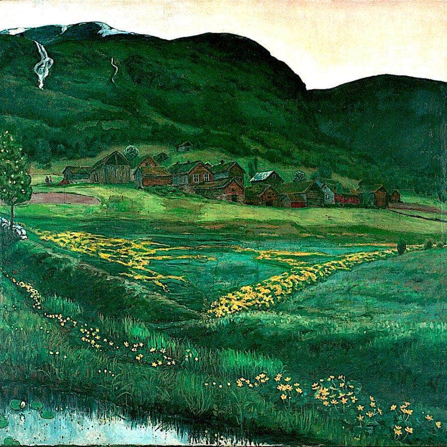 Bright Night In June By Nicolai Astrup Fine Art Print