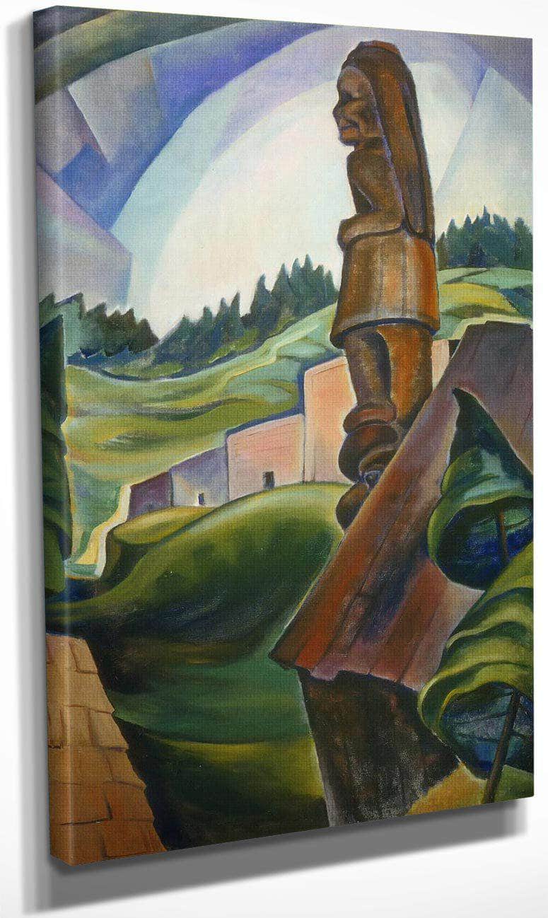 British Columbia Indian Village By Emily Carr Fine Art Print
