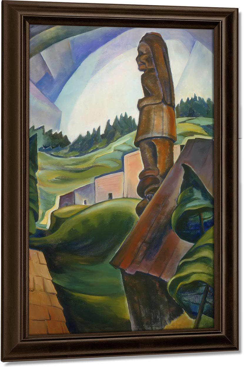 British Columbia Indian Village By Emily Carr Fine Art Print