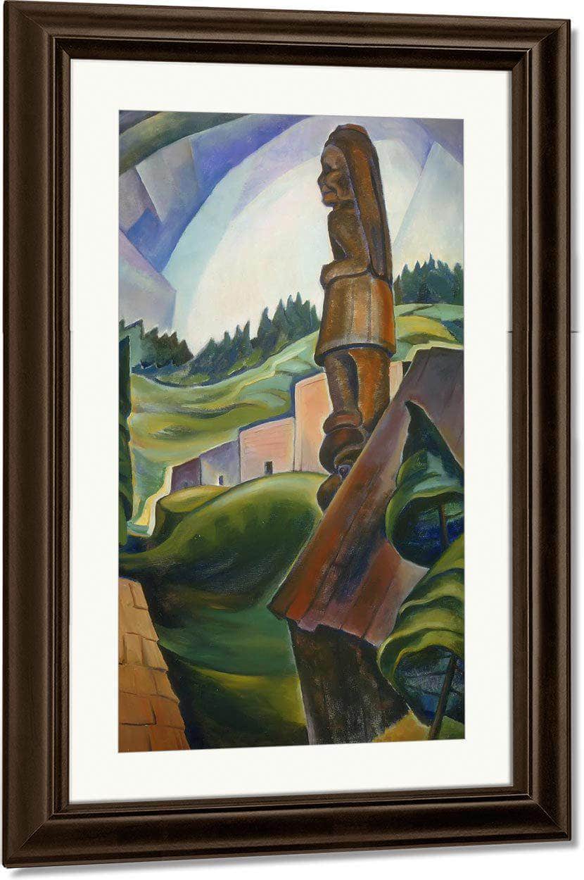 British Columbia Indian Village By Emily Carr Fine Art Print