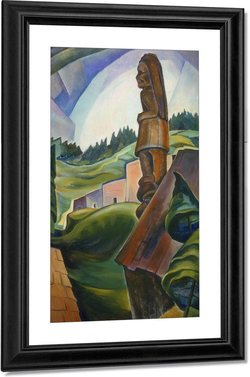 British Columbia Indian Village By Emily Carr Fine Art Print