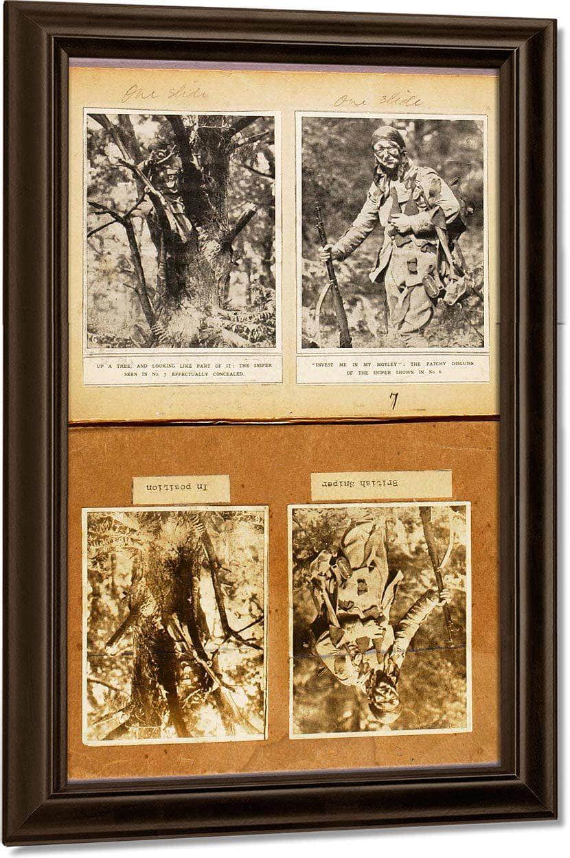 British Snipers Camouflage (Early Pictures), Study Folder For Book Concealing Coloration In The Animal Kingdom By Abbott Handerson Thayer Fine Art Print